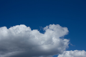 
It's a blue sky with puffy clouds