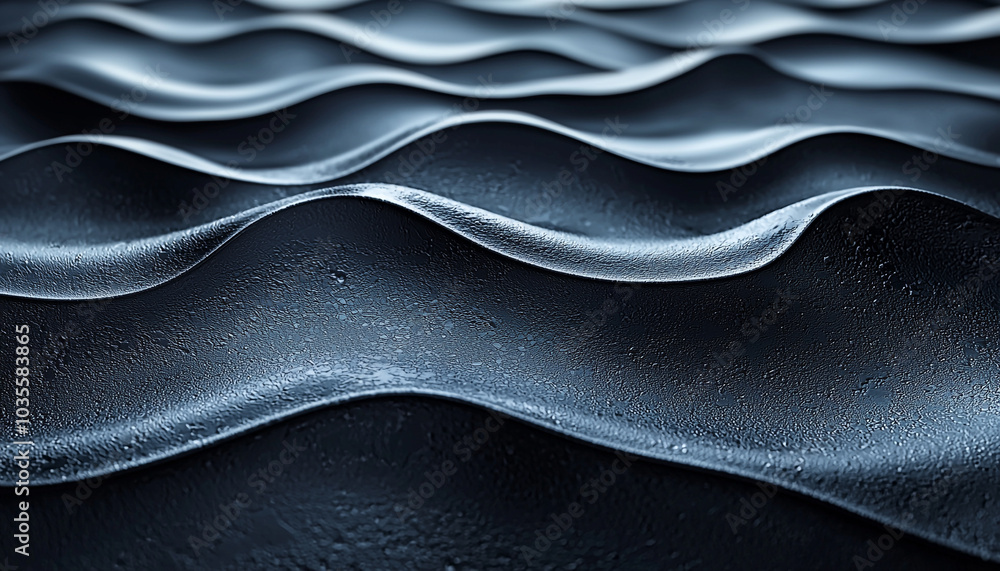 Poster smooth wave pattern in nature, liquid backdrop reflection generated by ai