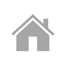 Basic House Icon Grey Minimal Design