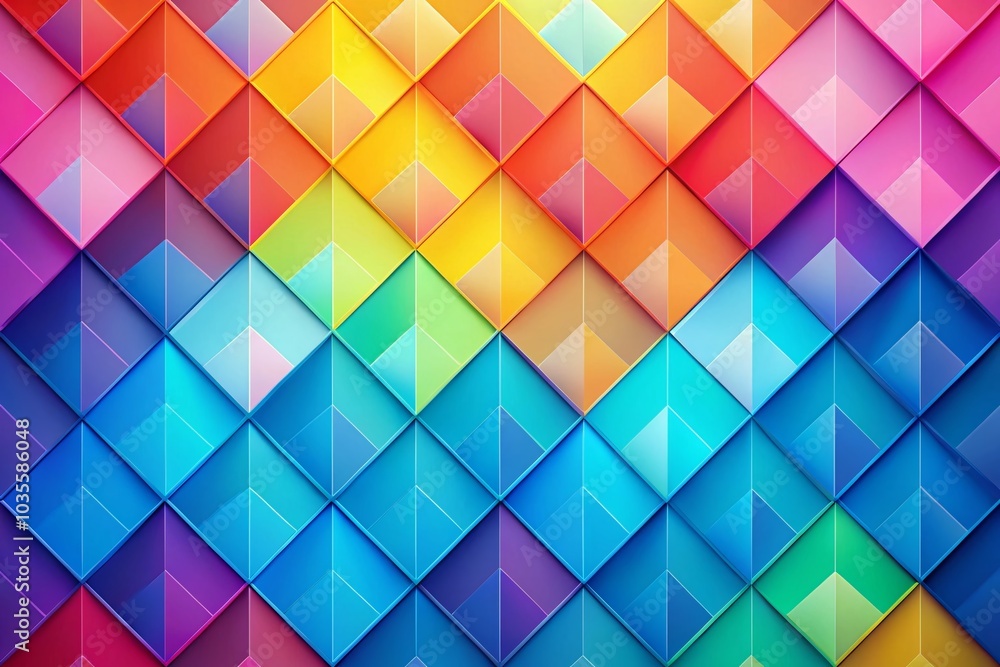 Poster abstract geometric rhombus background in pastel gradient with triangle elements for modern wallpaper