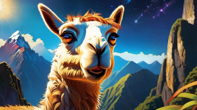 Portrait of a llama