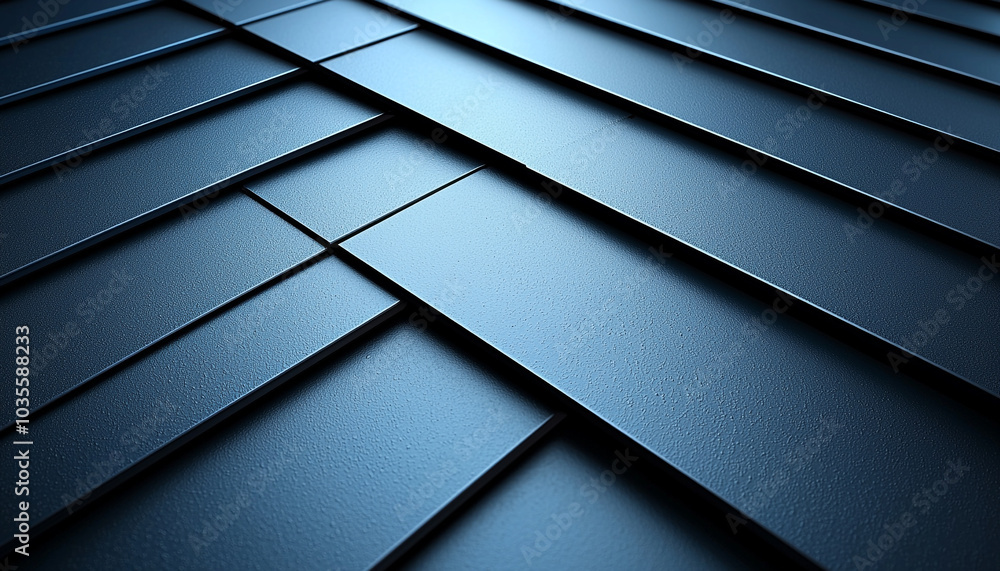 Poster futuristic metal architecture with geometric shape and shadow generated by ai