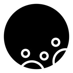 full moon icon solid style