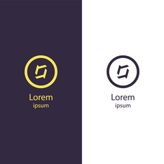 Minimalistic circular logo with abstract geometric arrows, symbolizing direction and guidance.