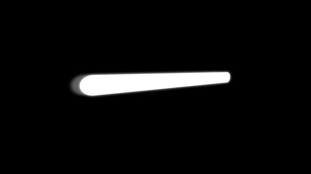 white loading bar with round corners on black background video