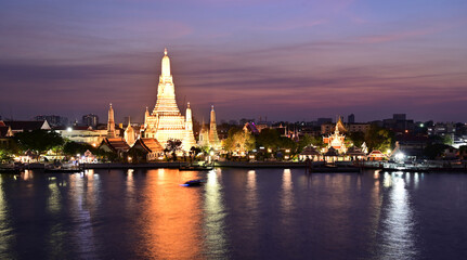 Landmark Wat Arun, Bangkok, Thailand. This photo was taken in Bangkok, Thailand on January 3, 2021.