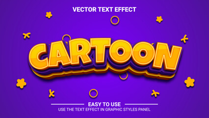 Obraz premium 3d cartoon editable text effect