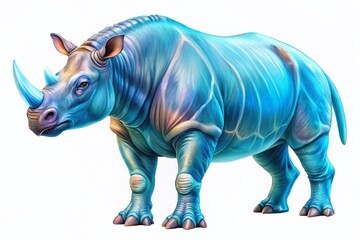 Fototapeta premium Uintatherium Illustration - Ice Age Megafauna for Education and Design