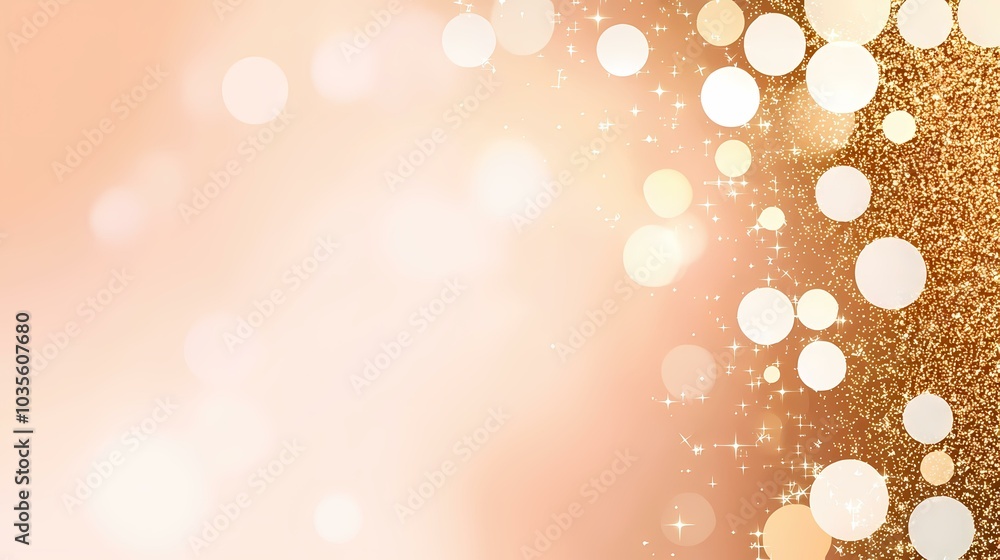 Poster the image is a gradient background with large white circles and small white stars on an orange and g
