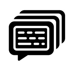 Icon Chat Contact With Style Glyph