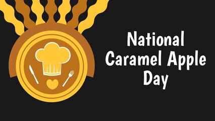 ​National Caramel Apple Day web banner design illustration 