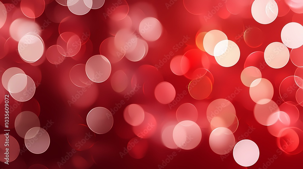 Poster a blurred background of overlapping circles in red and white hues. the circles are out of focus, cre