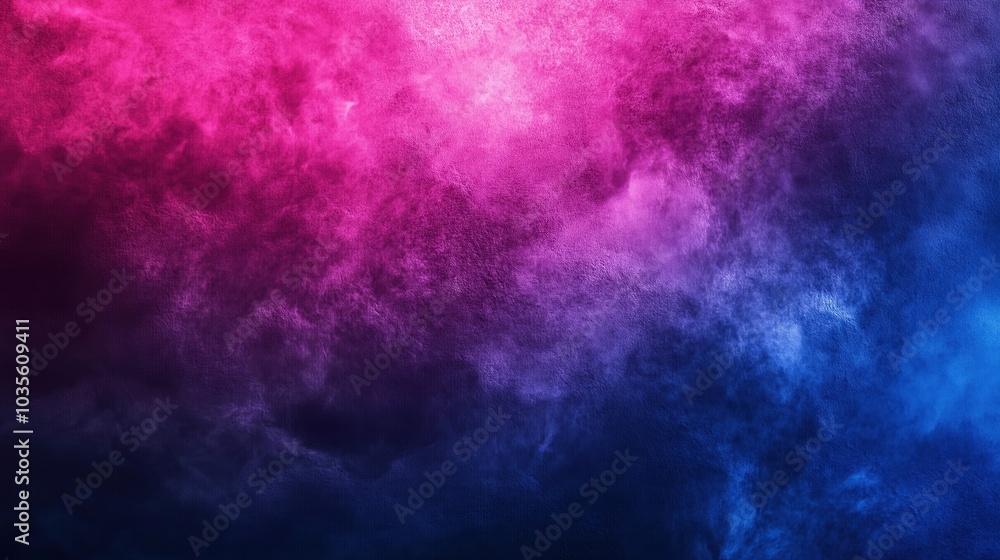 Poster abstract vibrant pink and purple colors with dark blue textured wall background. modern artistic des