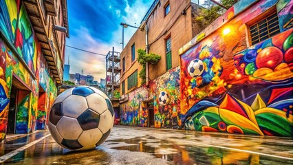 Fototapeta premium Urban Exploration Background for World Soccer Cup 2022