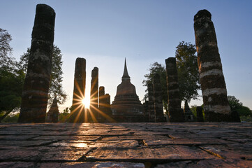 landmark in Thailand, Wat Sa Si, Sukhothai