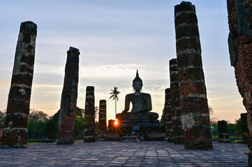 landmark in Thailand, Wat Sa Si, Sukhothai