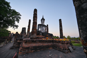 landmark in Thailand, Wat Sa Si, Sukhothai