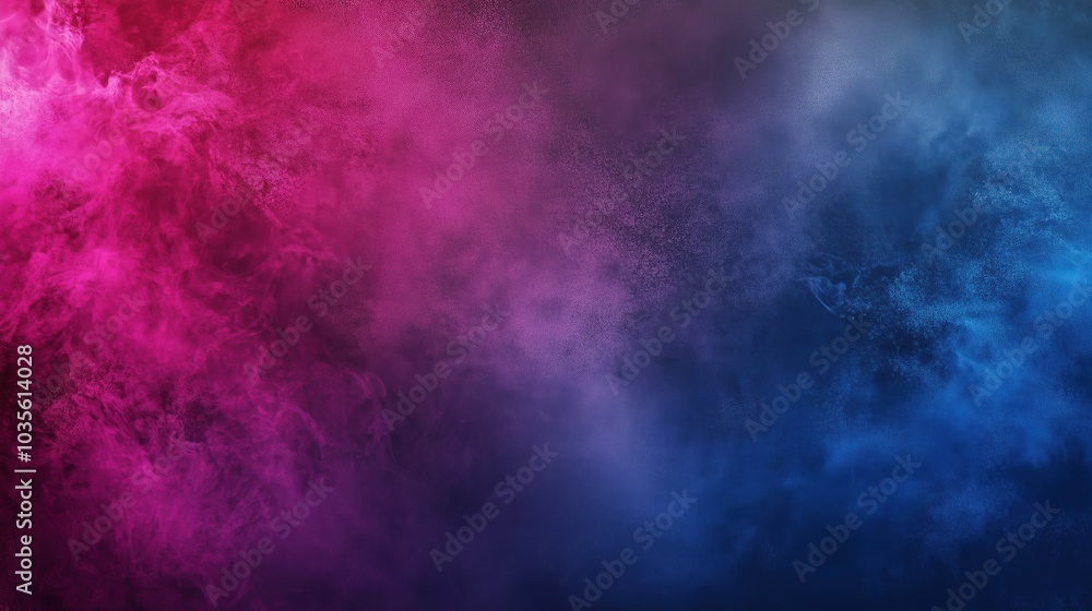 Poster abstract vibrant pink and purple colors with dark blue textured wall background. modern artistic des