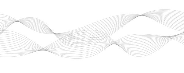 Abstract grey wavy lines. Design template.