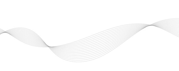 Abstract grey wavy lines. Design template.