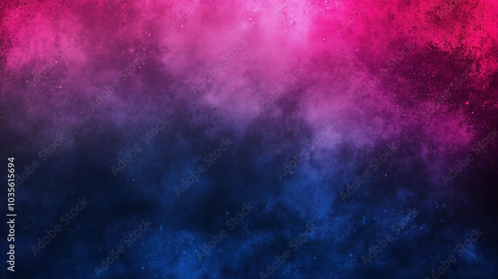 Poster abstract vibrant pink and purple colors with dark blue textured wall background. modern artistic des