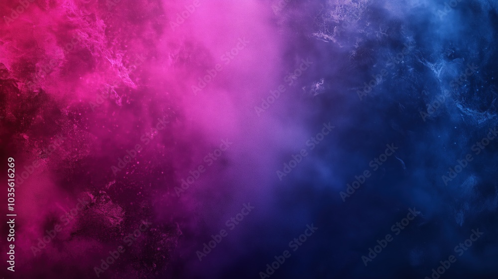Poster abstract vibrant pink and purple colors with dark blue textured wall background. modern artistic des