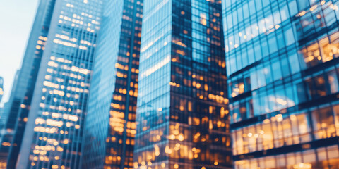 Blurry City Corporate Building Business skyscrapers, Urban blurred Background