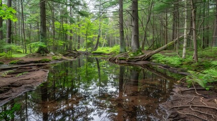 A Reflection of a Tranquil Forest