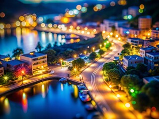 Vibrant Abstract Shapes in Warm and Cool Tones for Tilt-Shift Photography