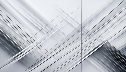Minimalist black and white abstract background featuring thin monochromatic line that intersects 
