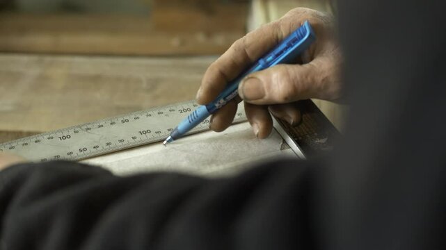 personne, bricolage, coupe, visse, troue, trait, trace, ligne, bois, m&eacute;tal, rustique, travail, marteau, clou, scie, mesure, perceuse, tournevis, atelier, planche, vis, pon&ccedil;age, outil, menuiserie, cr&eacute;a