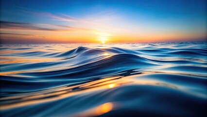 Obraz premium abstract wave of serenity flowing through tranquil water at dusk