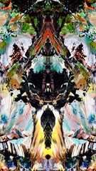 Abstract background art . Ethnic pattern. Mixtures of oil paint. Trendy hand painting canvas. Wall decor and Wall art prints Idea. 3D Texture. Art object