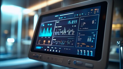 Modern Patient Monitor with Touchscreen Display for Healthcare Professionals