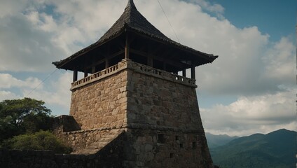 An enchanting archer tower in a fairytale landscape enchants all