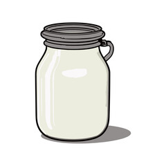 milk jar vector design isolated on white background