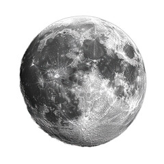 the Moon against transparent background