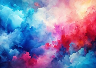 Fototapeta premium Vibrant Watercolor Abstract Background for Creative Design Projects