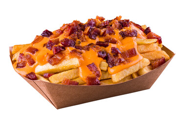 Delicious Loaded Fries With Cheese and Crispy Bacon Toppings