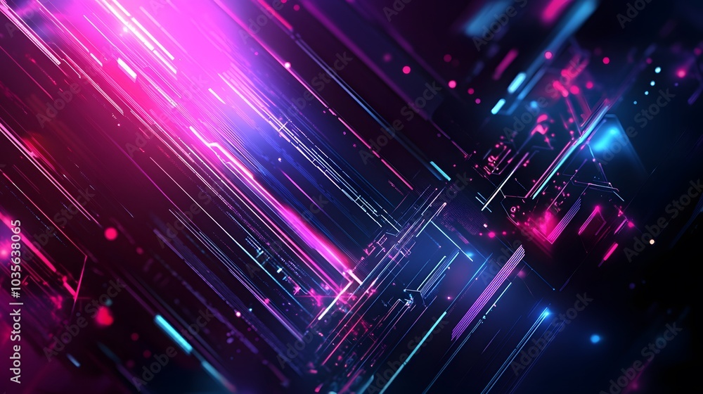 Poster abstract geometric shape technology digital hi tech concept background. space for your text.