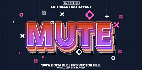 Naklejka premium Mute new super designz1