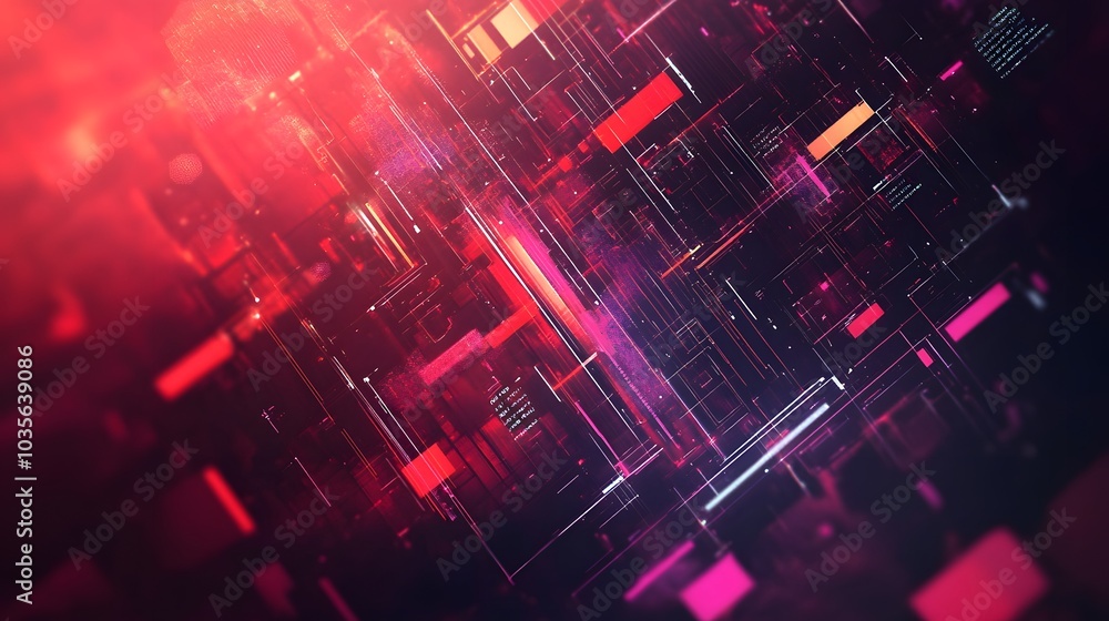 Poster abstract geometric shape technology digital hi tech concept background. space for your text.