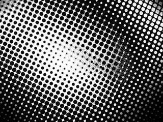 Black and White Halftone Grunge Texture for Vintage Designs and Backgrounds