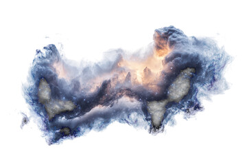 Stunning Cosmic Gas Clouds Swirling in Deep Space - Perfect for Science and Space Exploration Projects