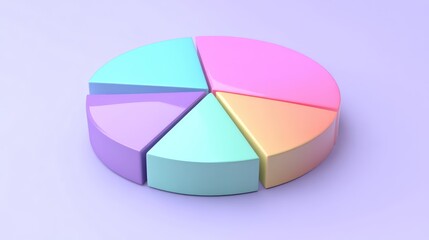 Obraz premium Colorful Pie Chart for Audience Analysis Visualization