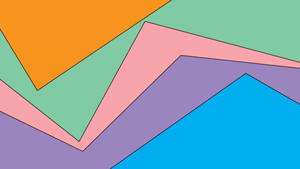 ABSTRACT BACKGROUND  WITH GEOMETRIC SHAPES FLAT PASTEL COLORFUL DESIGN VECTOR TEMPLATE FOR WALLPAPER, COVER DESIGN