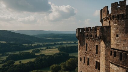 A stunning archer tower bathed in twilight creates a romantic ambiance for couples