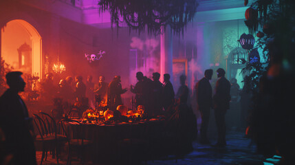 A Halloween party featuring a spooky trivia quiz for guests.