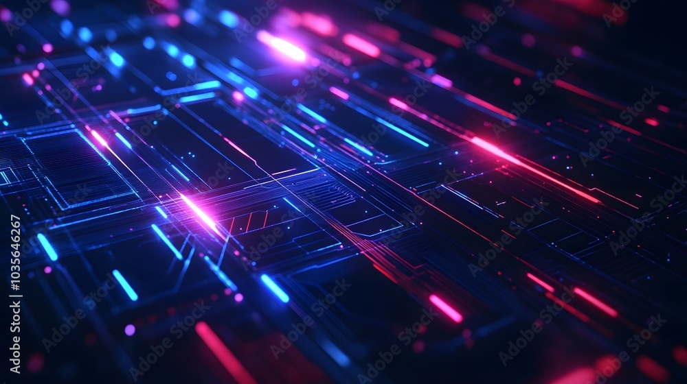 Poster abstract geometric shape technology digital hi tech concept background. space for your text.