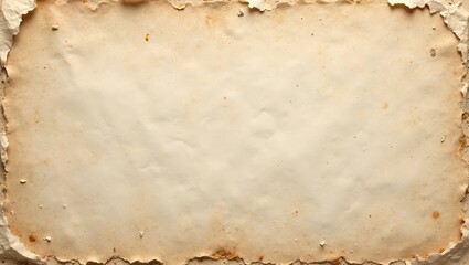 Handmade beige paper with fibrous edges and organic flecks